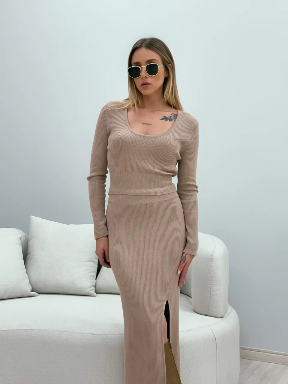 CONJUNTO AYLA TRICOT NUDE