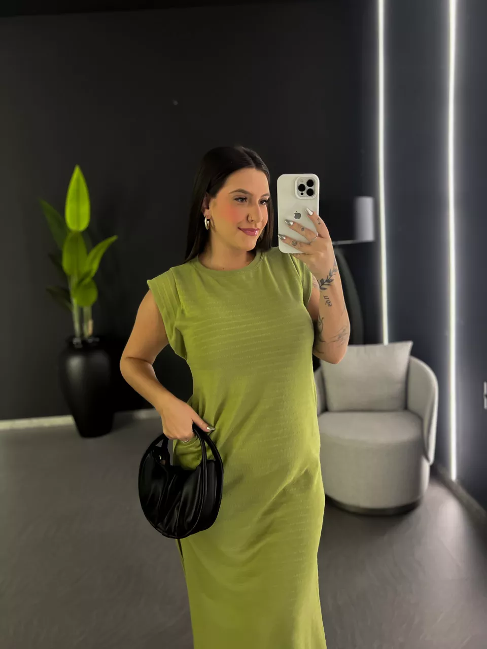 VESTIDO CF MUSCLE LONGO VERDE