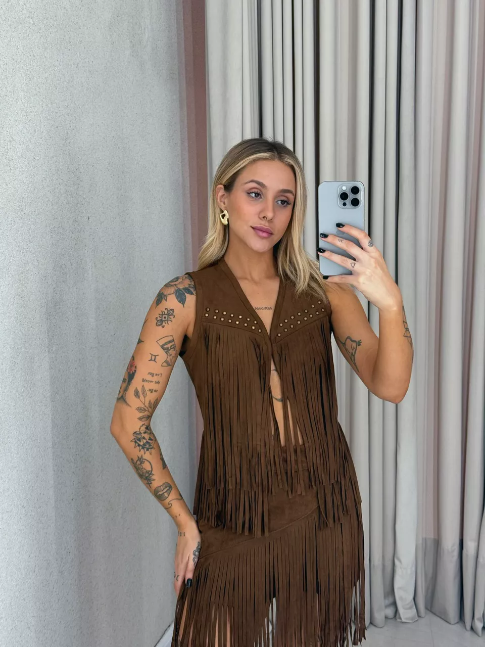 COLETE CHLOE FRANJAS MARROM