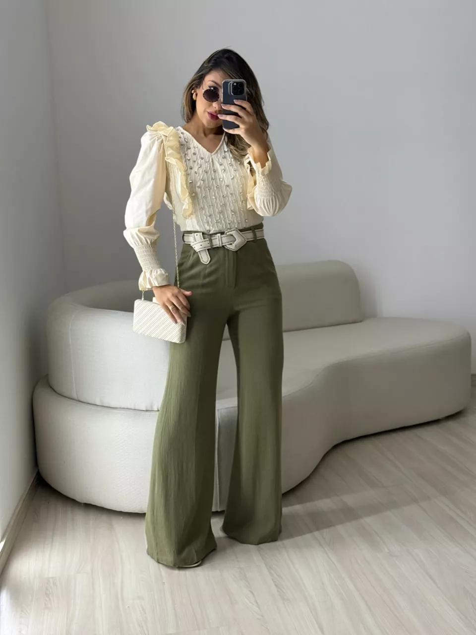 TRICOT BABADO PEDRARIA MARFIM