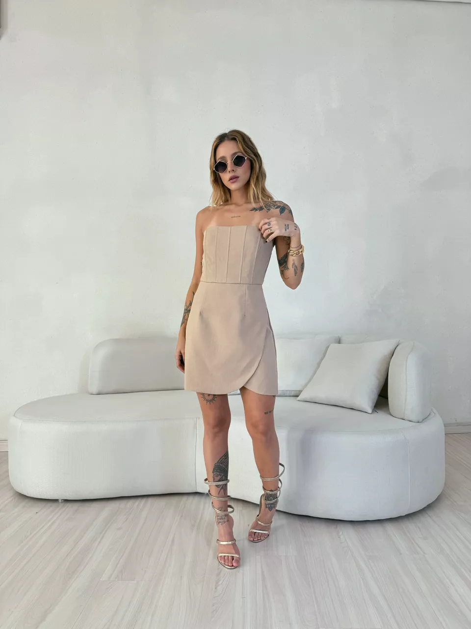 VESTIDO COM BLAZER CAPUCCINO 