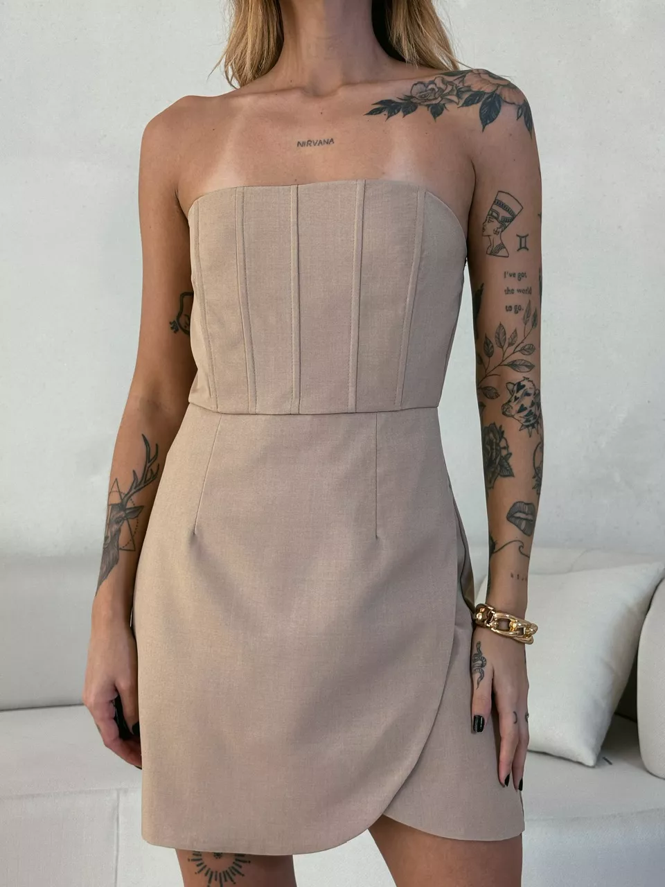 VESTIDO COM BLAZER CAPUCCINO 