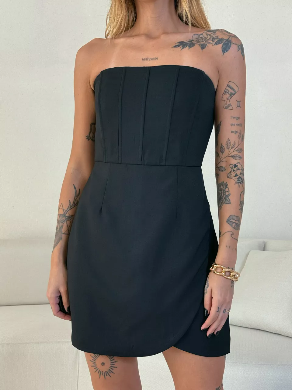 VESTIDO COM BLAZER PRETO