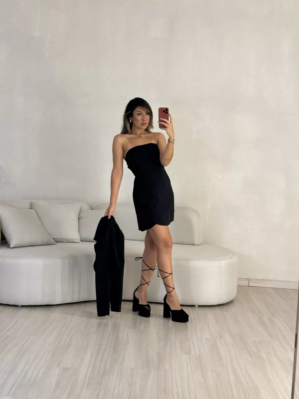 VESTIDO COM BLAZER PRETO