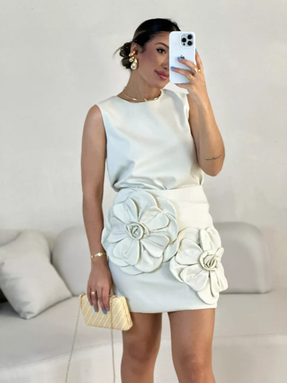 CONJUNTO CARLA FLOR MARFIM - 0055630056 - CAROLLA FERRARO