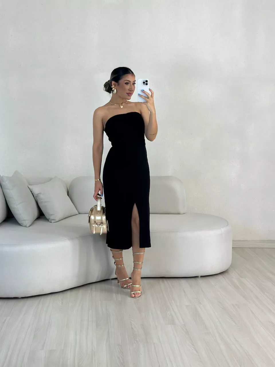 VESTIDO ARIANA TOMARA QUE CAIA PRETO - 0055640032 - CAROLLA FERRARO