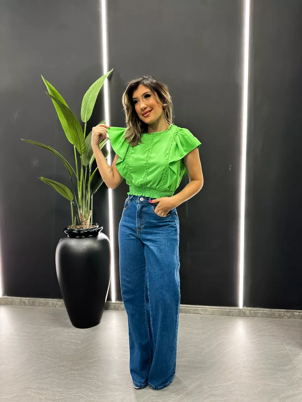 BLUSA HILARY RENDINHA VERDE