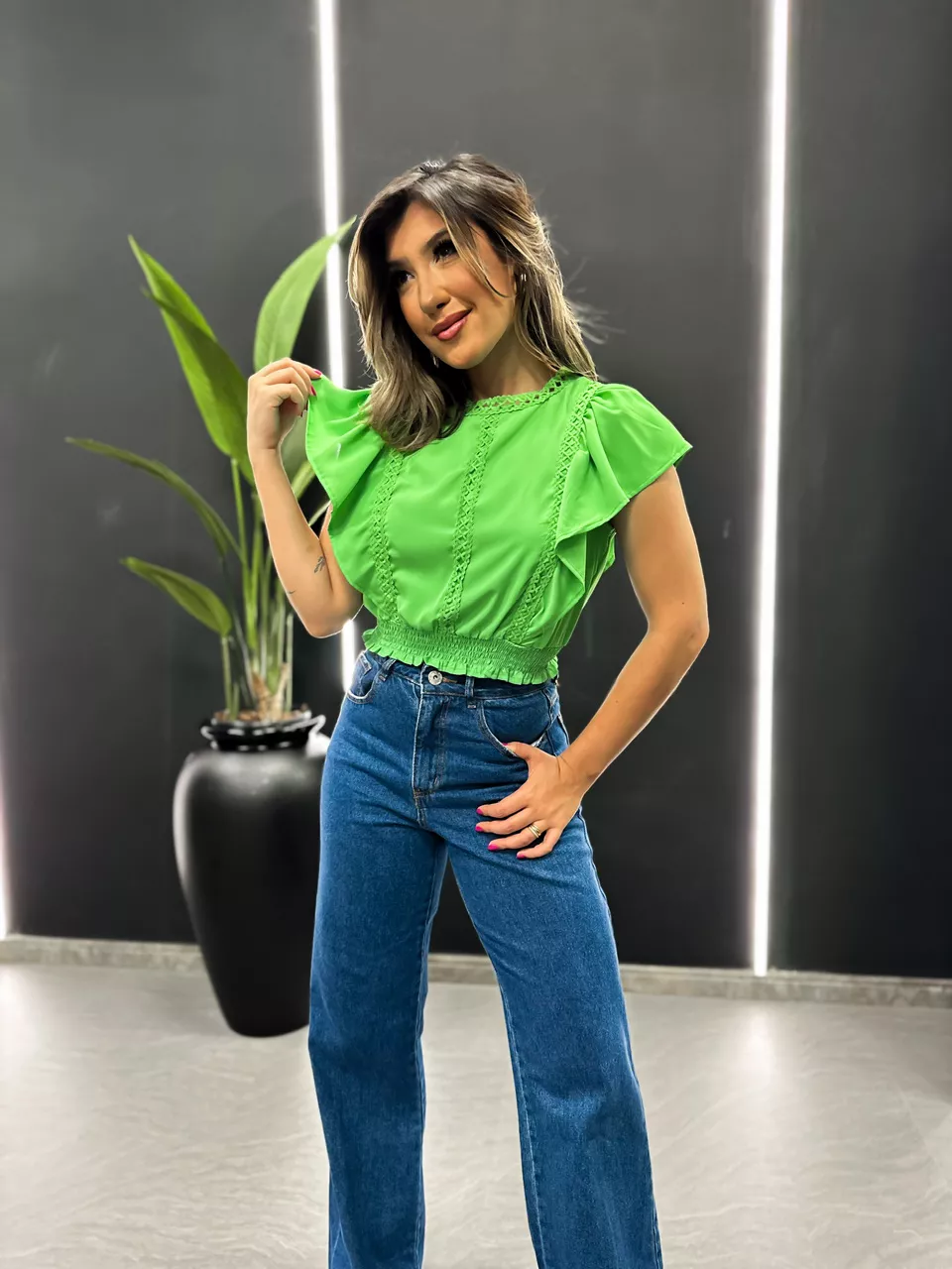 BLUSA HILARY RENDINHA VERDE