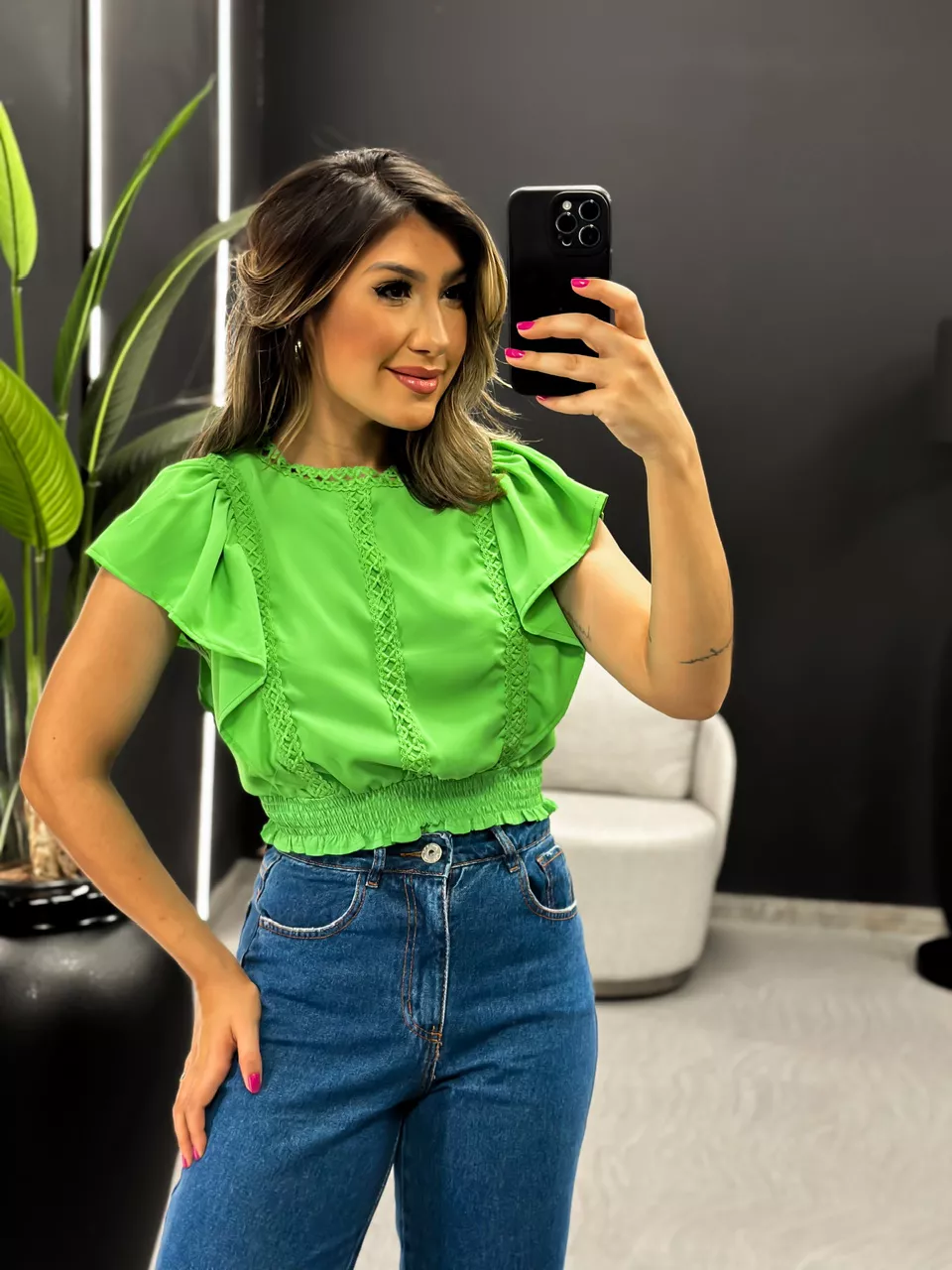 BLUSA HILARY RENDINHA VERDE