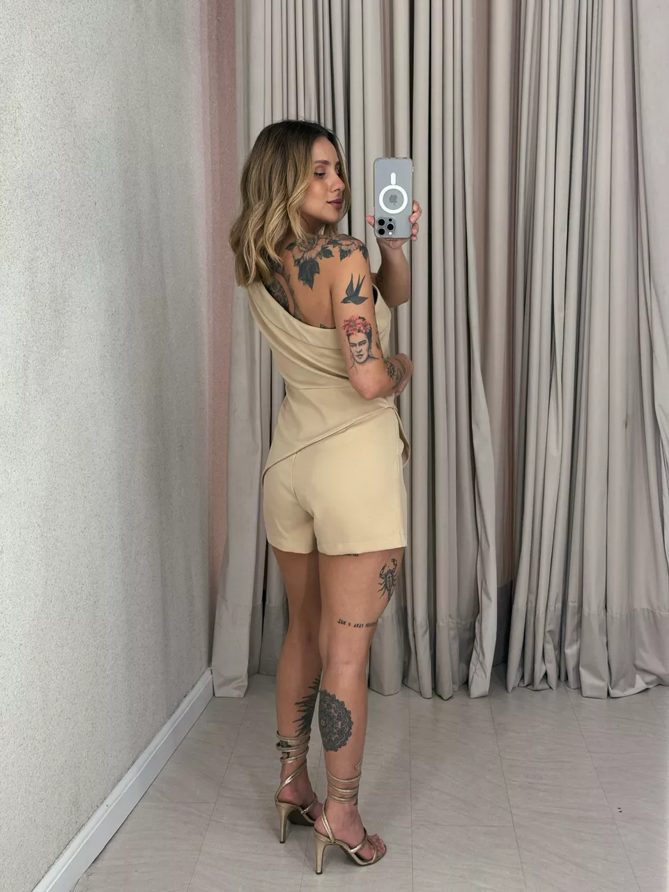 CONJUNTO SABRINA SHORT AREIA