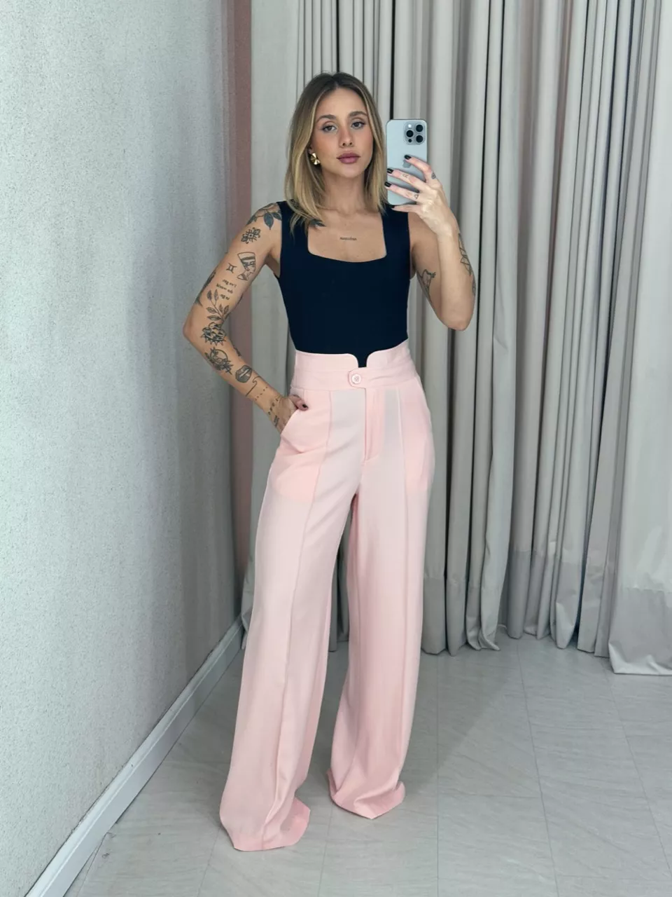 CALÇA KAREN PANTALONA BABY PINK - 0060360366 - CAROLLA FERRARO