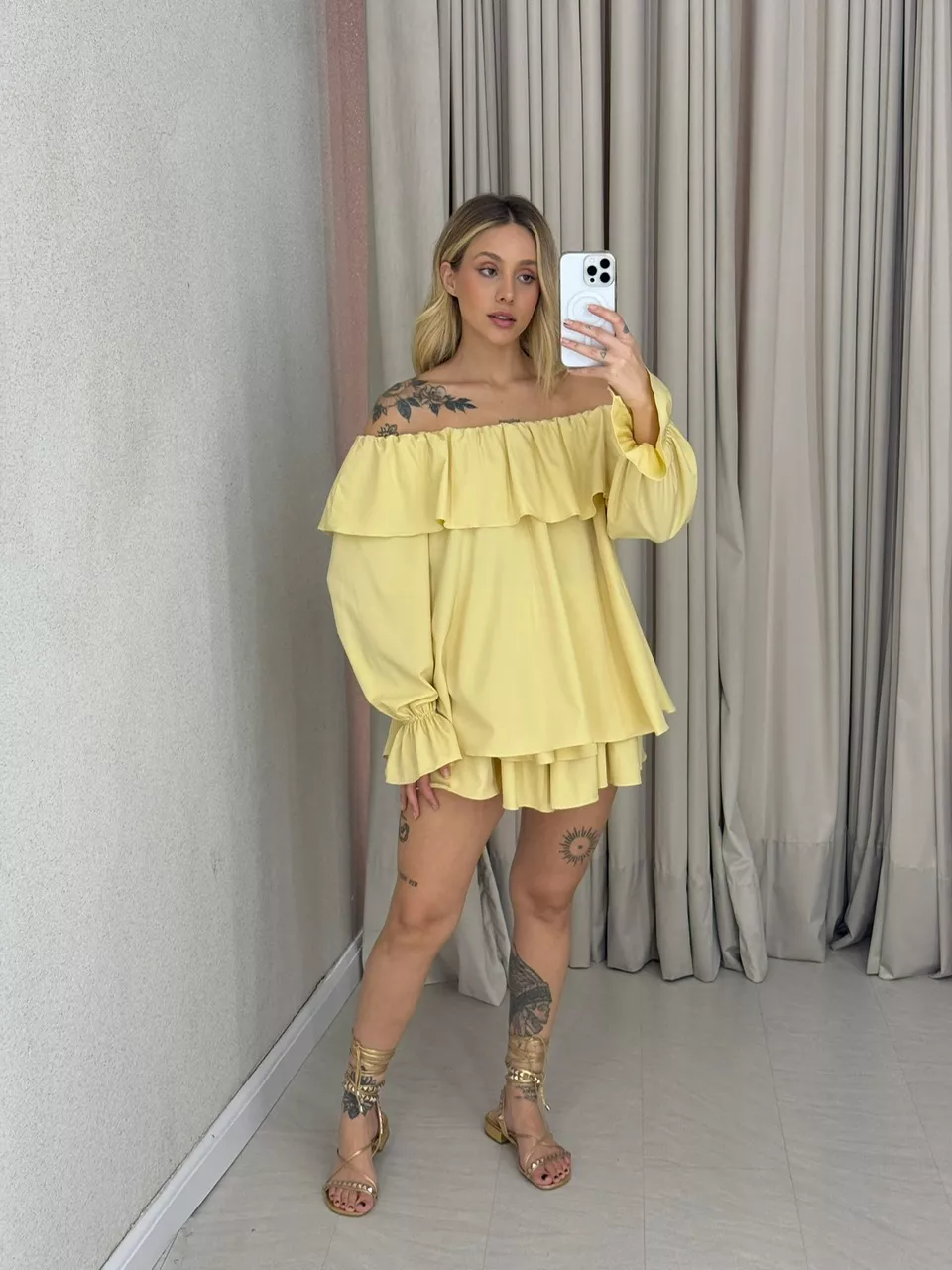 CONJUNTO ZOE BABADOS YELLOW BUTTER