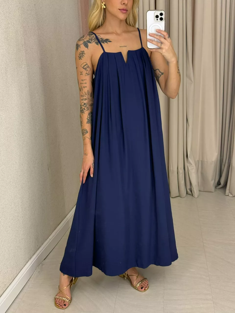 VESTIDO LUDMILA ALÇA MARINHO