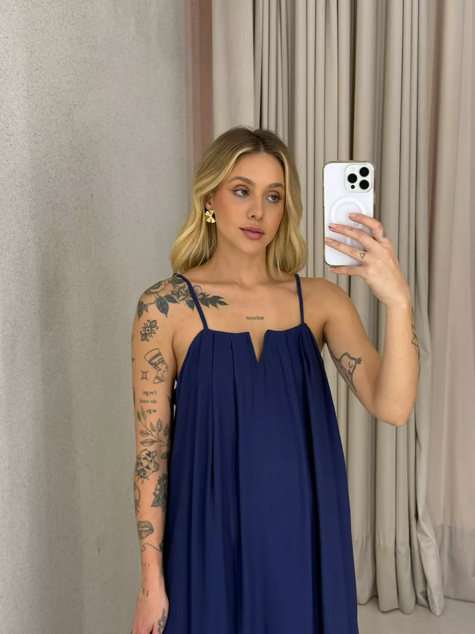 VESTIDO LUDMILA ALÇA MARINHO