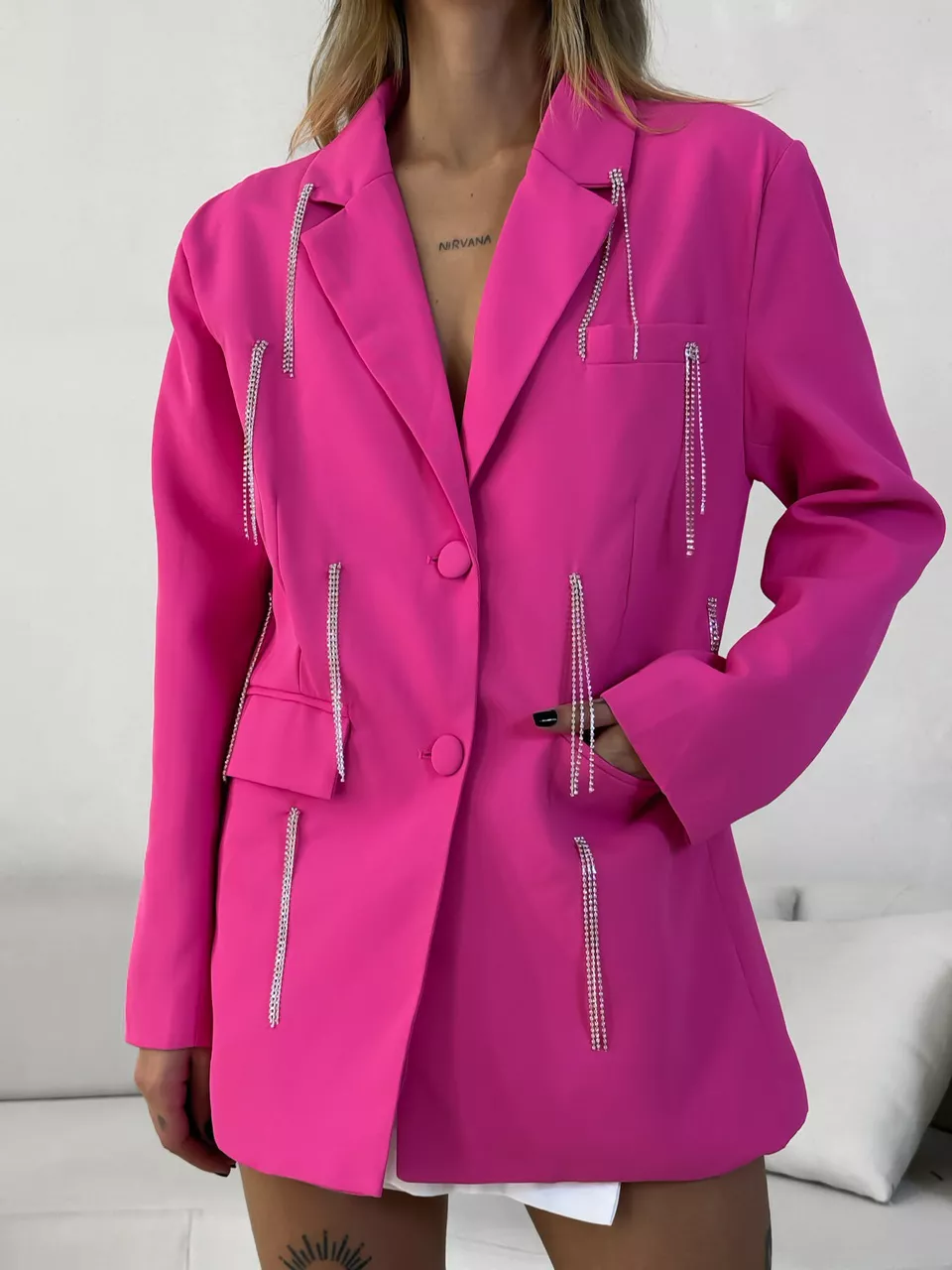BLAZER BEATRIZ STRASS PINK
