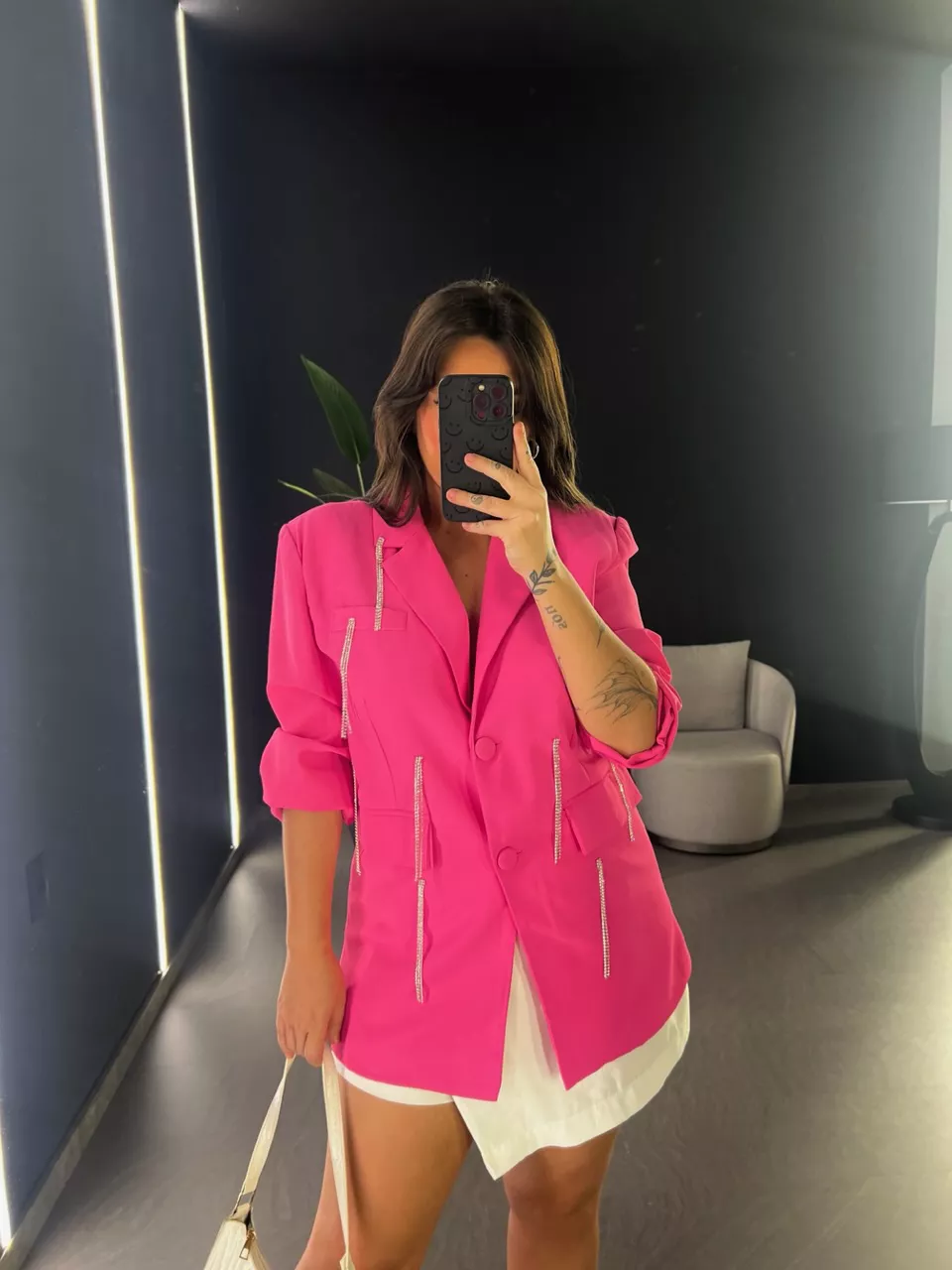 BLAZER BEATRIZ STRASS PINK