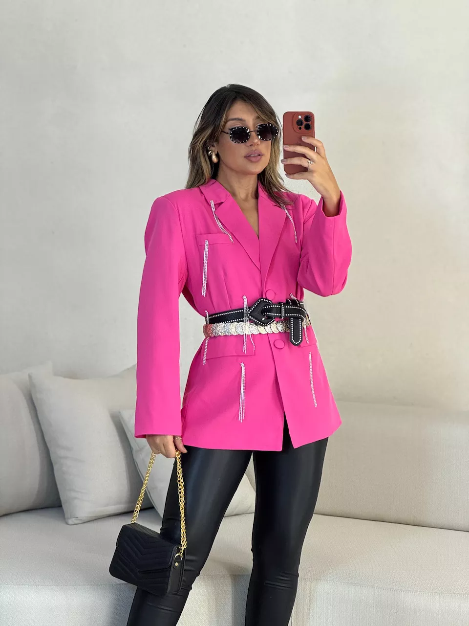 BLAZER BEATRIZ STRASS PINK