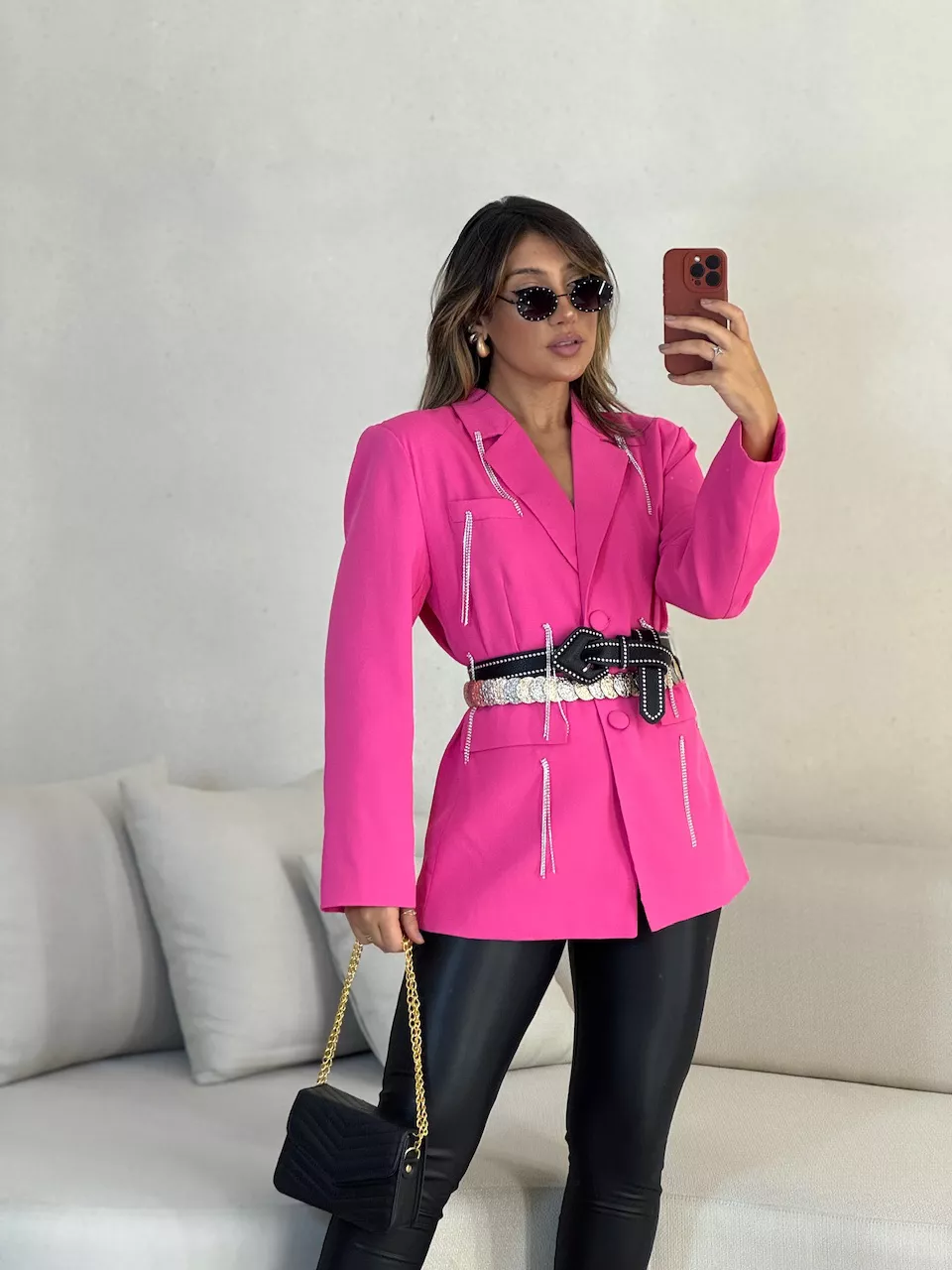 BLAZER BEATRIZ STRASS PINK