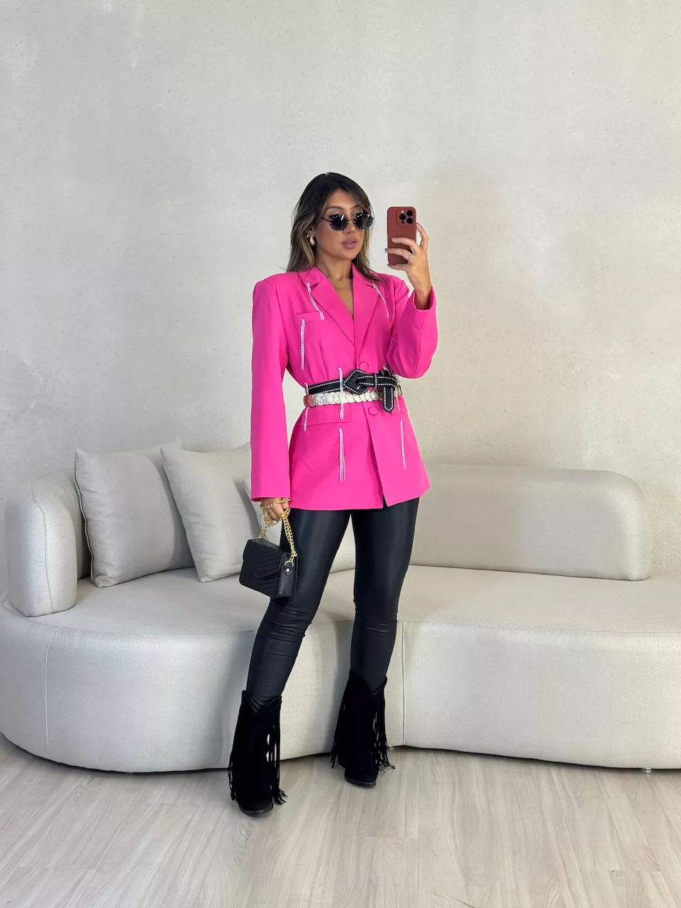 BLAZER BEATRIZ STRASS PINK