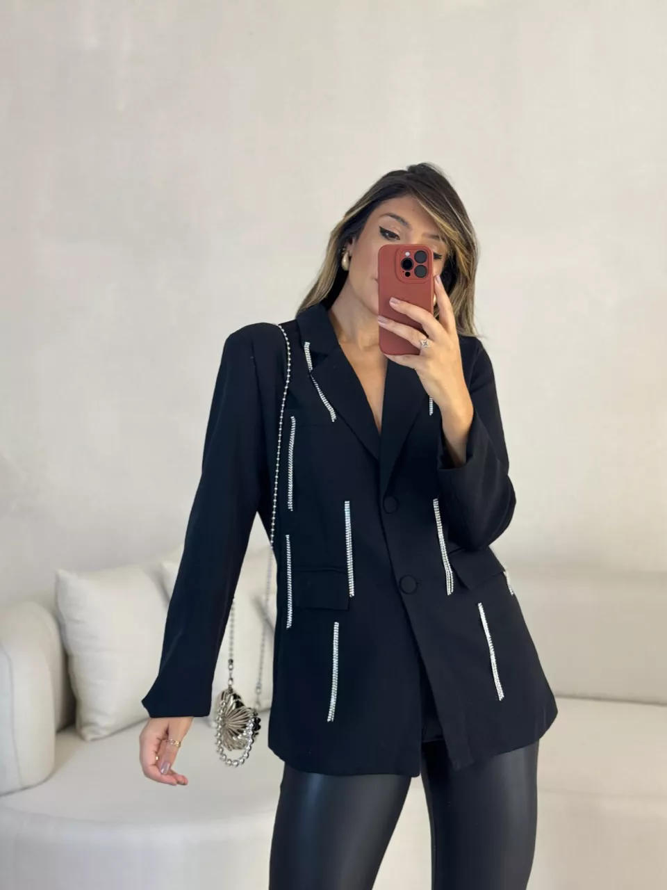 BLAZER BEATRIZ STRASS PRETO
