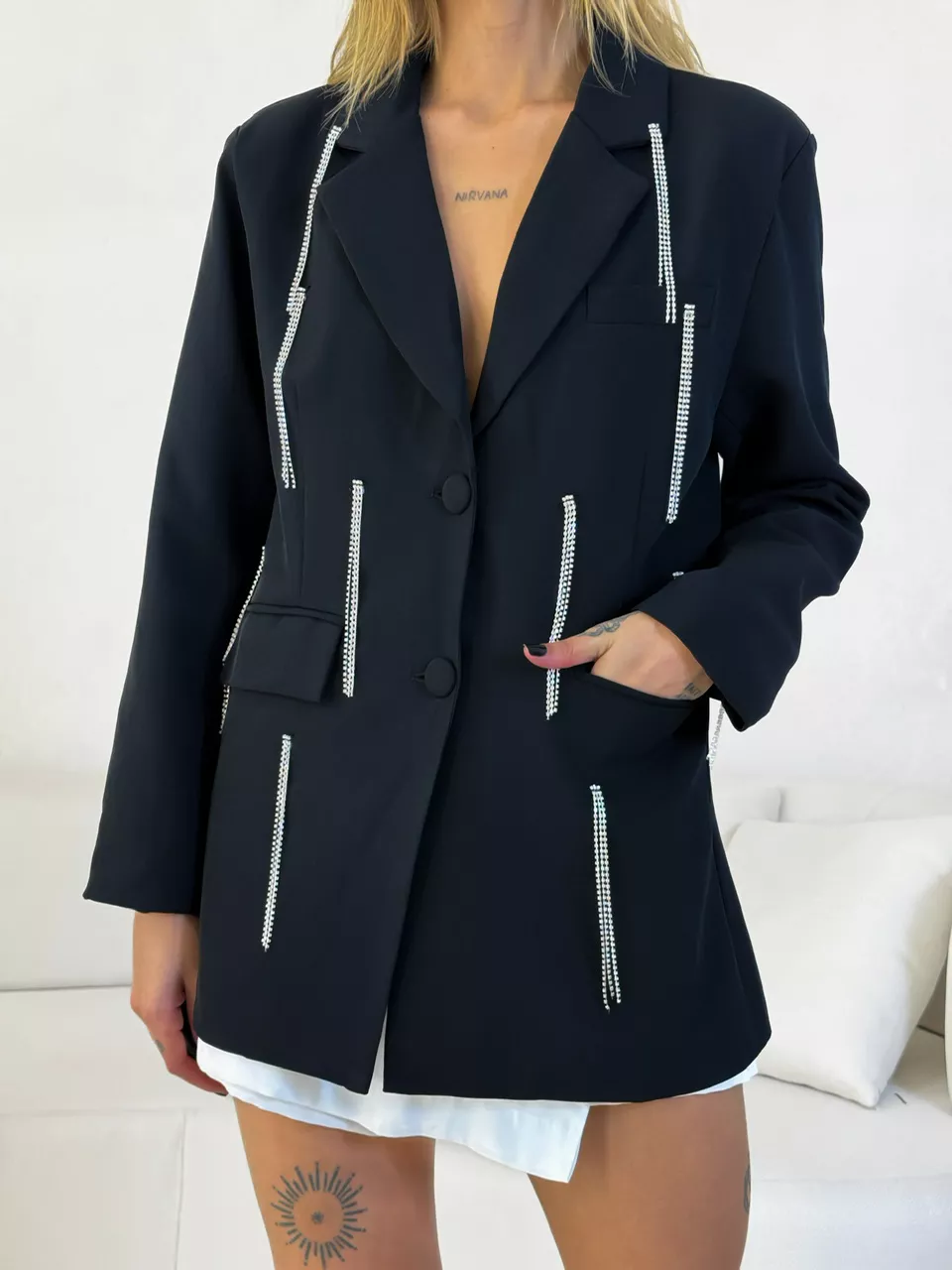 BLAZER BEATRIZ STRASS PRETO