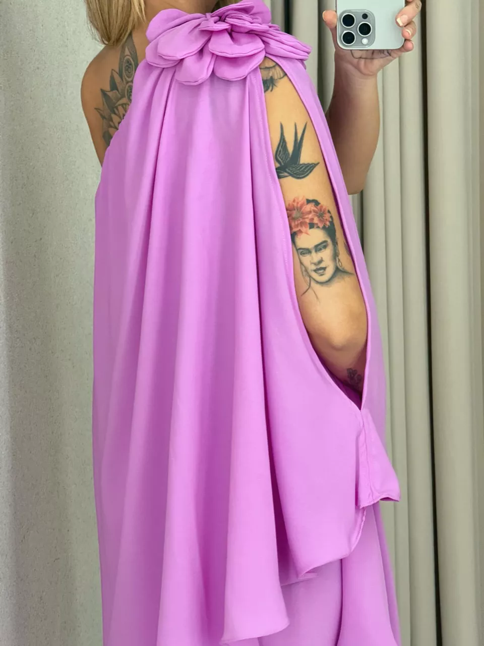 VESTIDO IOLANDA FLOR Lilas