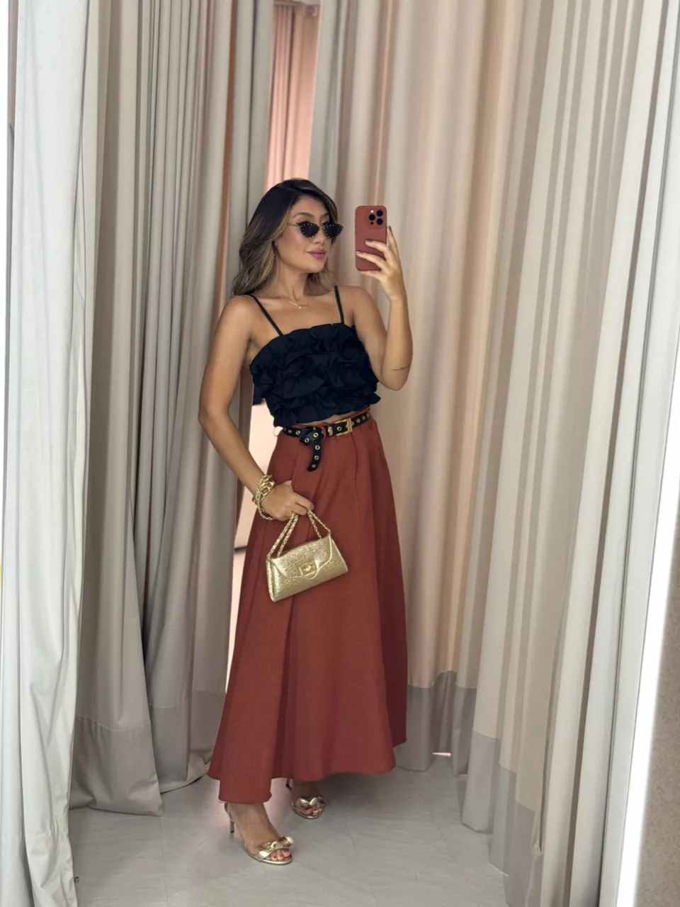 SAIA RAFAELA 03 MIDI TERRACOTA