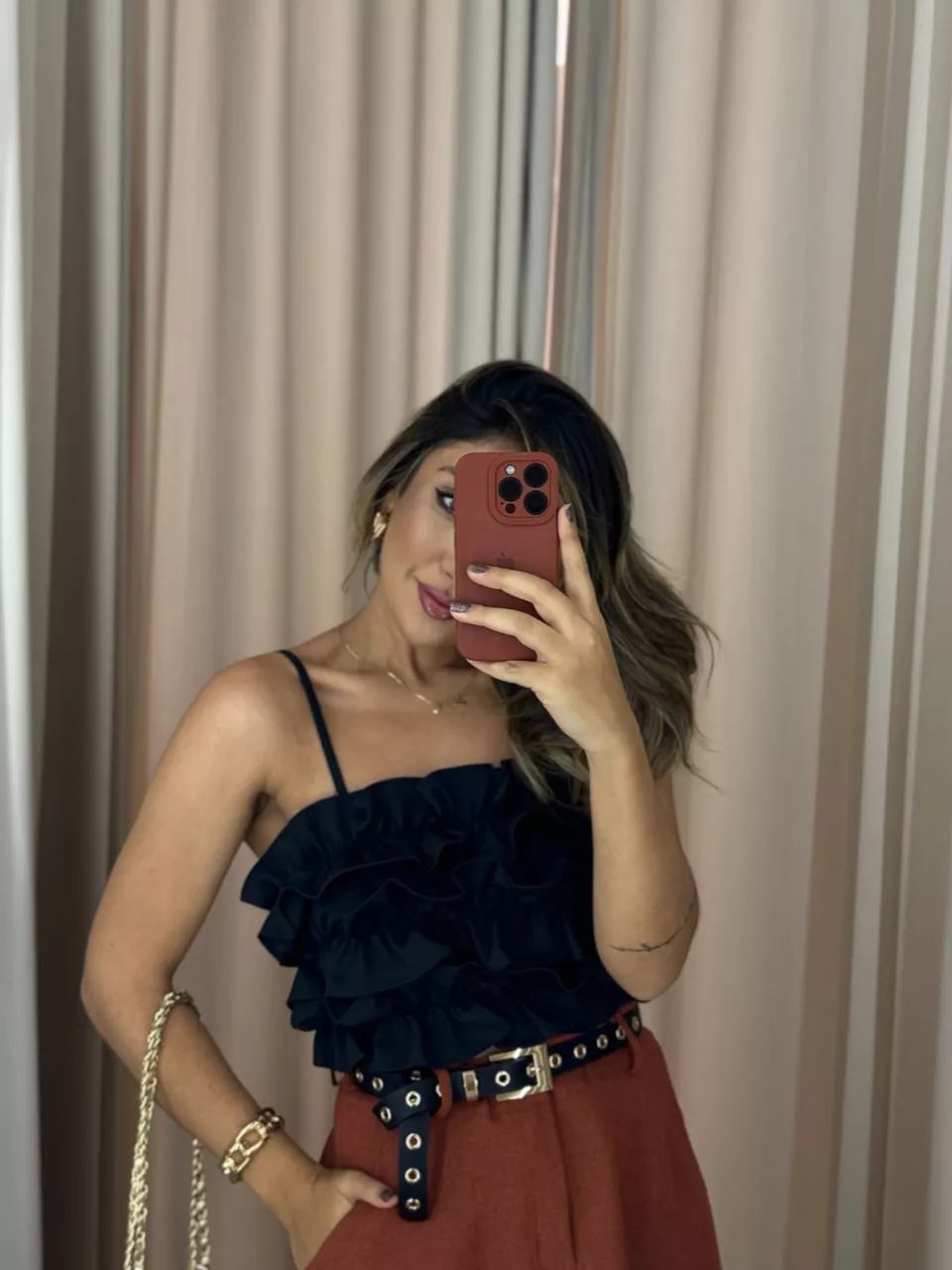 SAIA RAFAELA 03 MIDI TERRACOTA