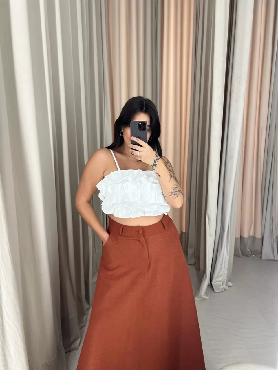 SAIA RAFAELA 03 MIDI TERRACOTA