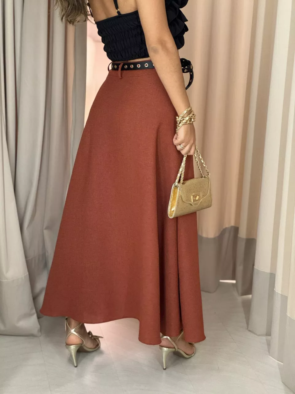 SAIA RAFAELA 03 MIDI TERRACOTA