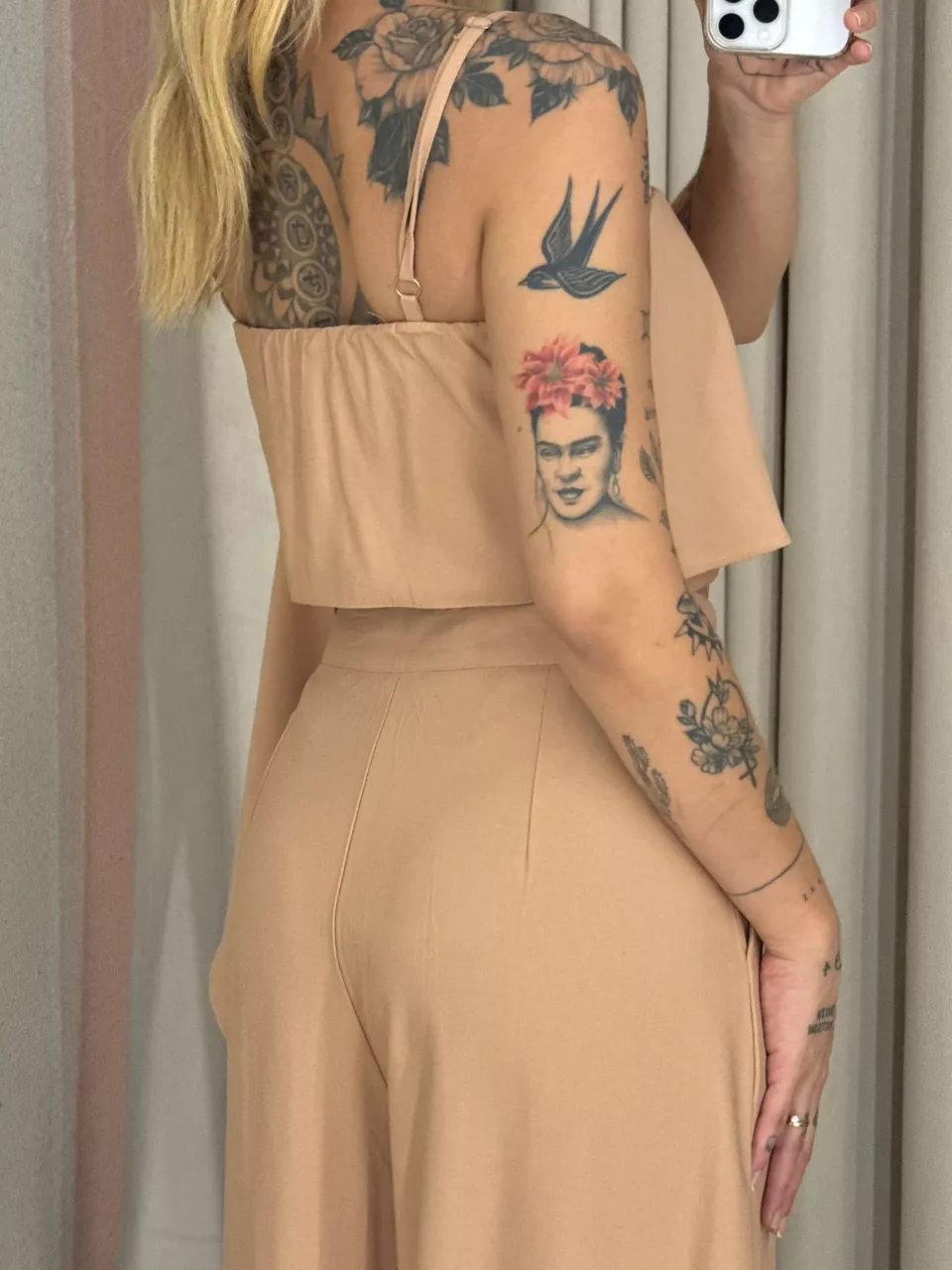 CONJUNTO RAQUEL CROPPED CALÇA NUDE