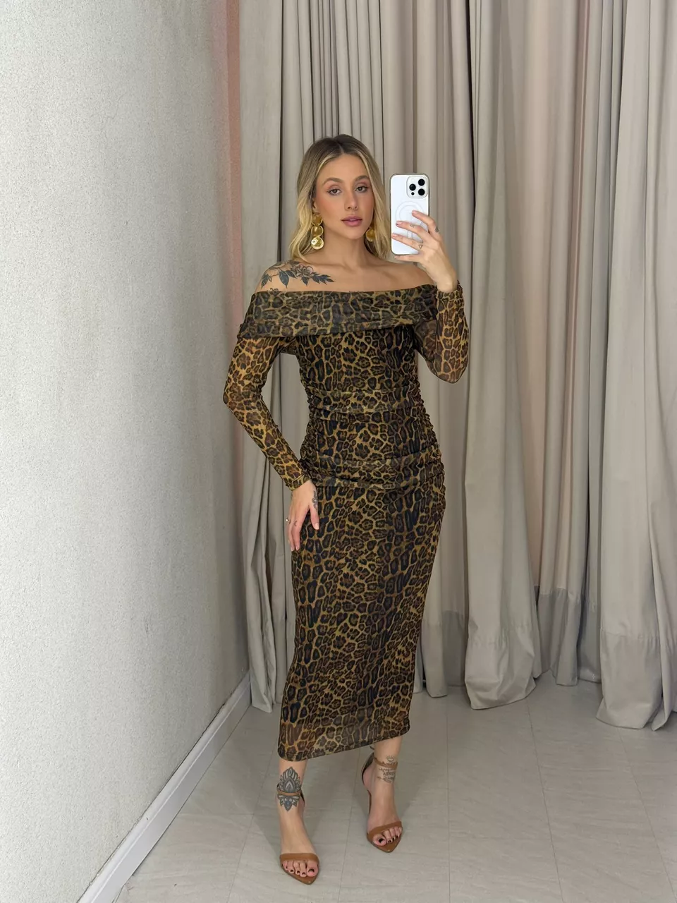 VESTIDO LUA TULE ONÇA