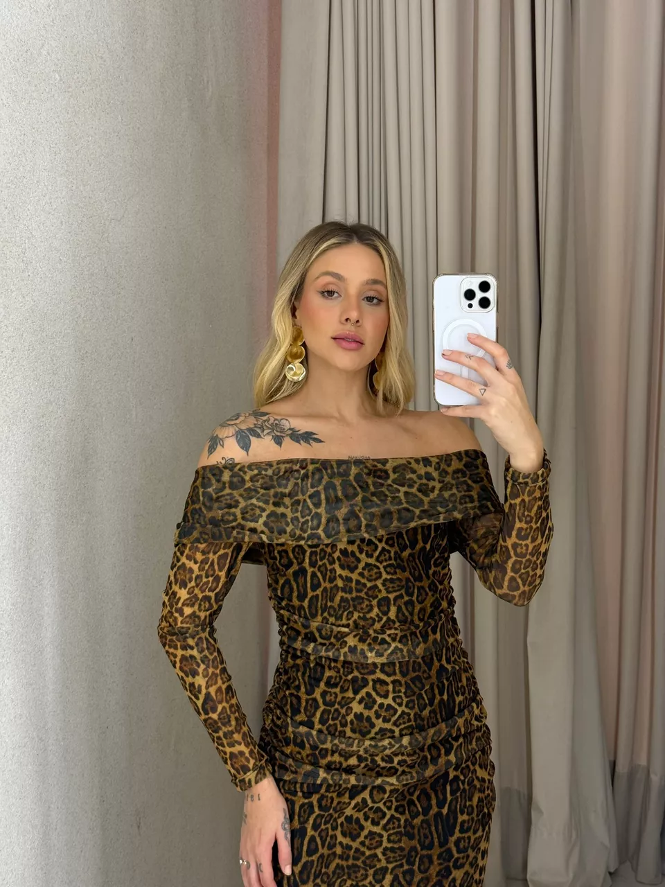 VESTIDO LUA TULE ONÇA