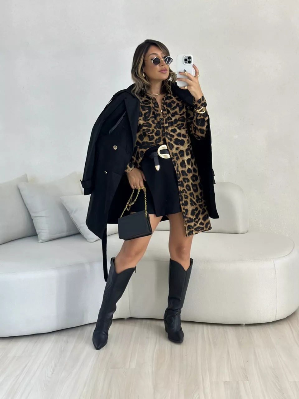 PARKA BOTÕES PRETA - 0052480033 - CAROLLA FERRARO