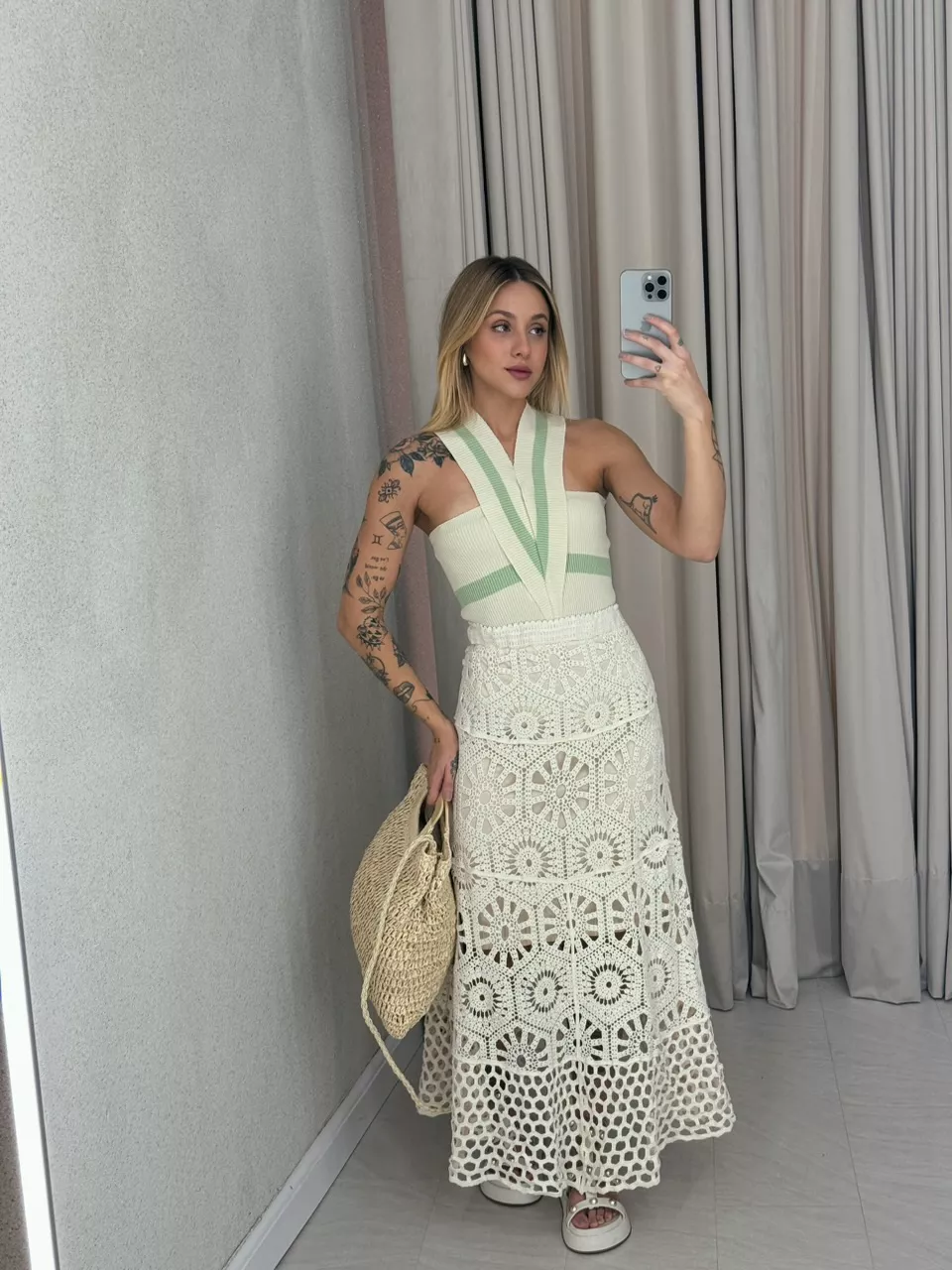 CROPPED BIANCA TRICOT Verde Claro