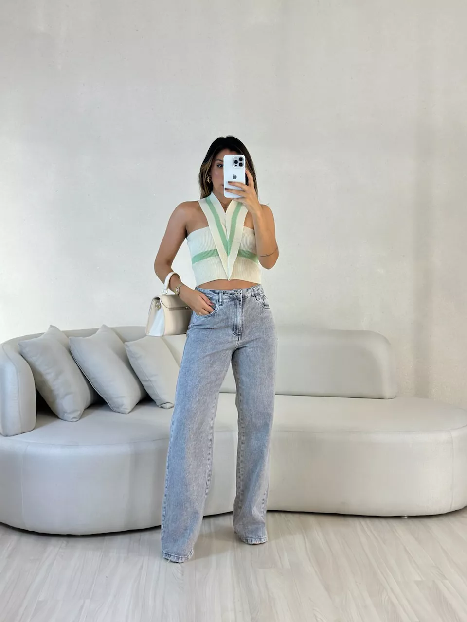 CROPPED BIANCA TRICOT Verde Claro