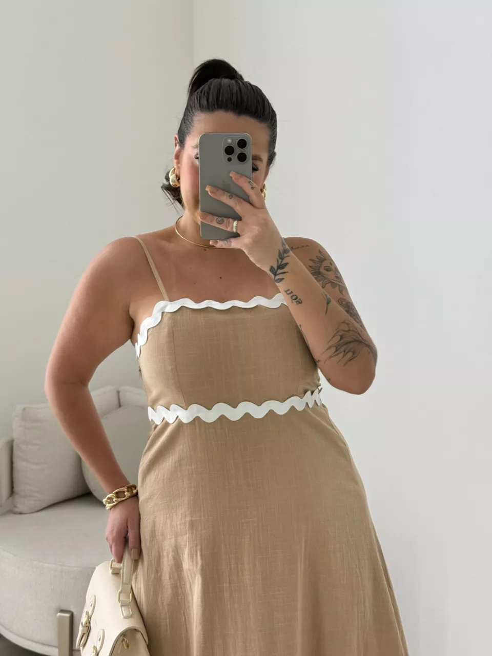 VESTIDO GABRIELA MIDI NUDE
