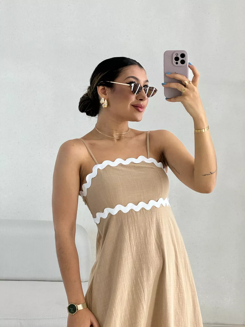 VESTIDO GABRIELA MIDI NUDE