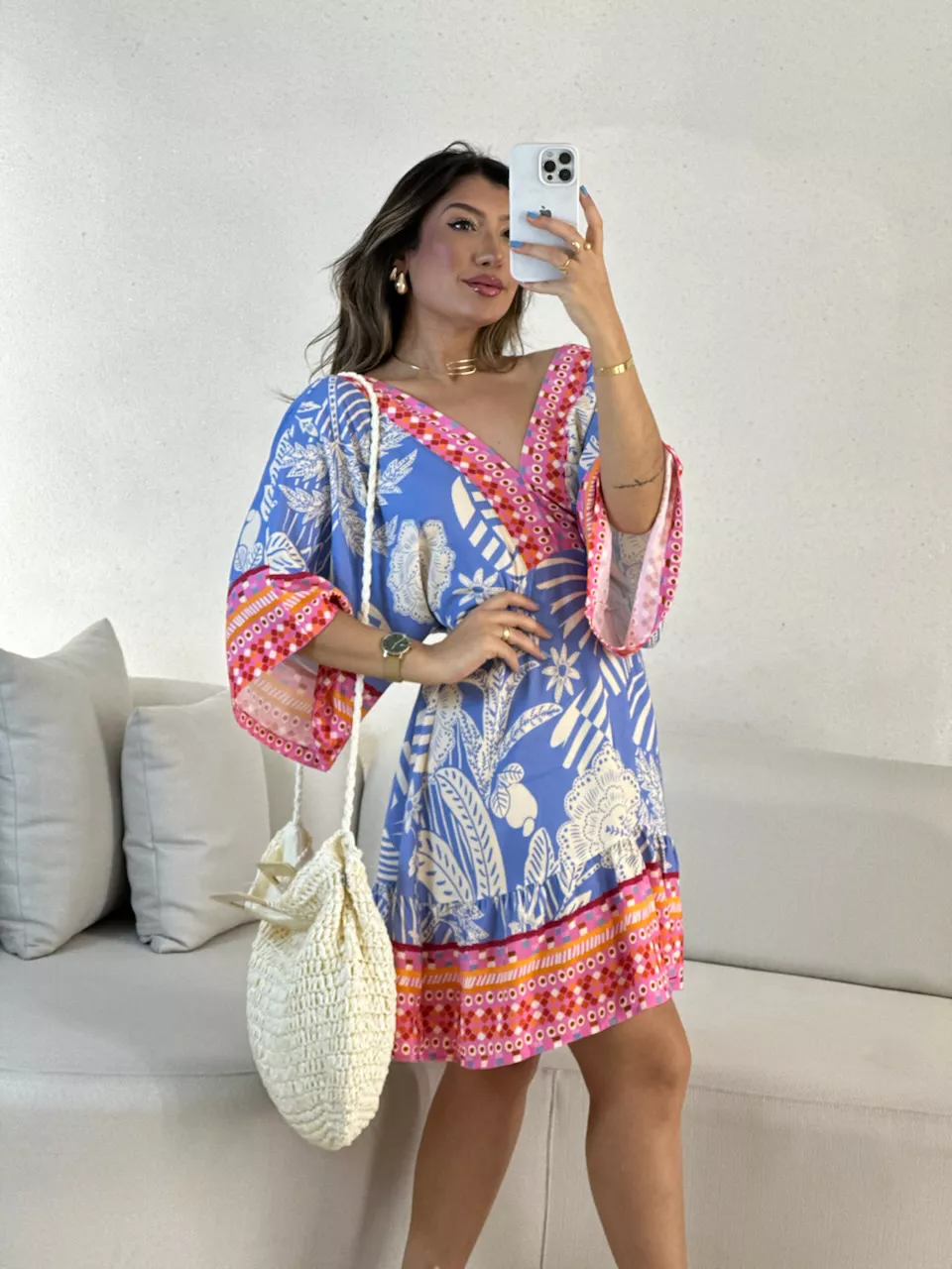 VESTIDO MILENA ESTAMPADO AZUL
