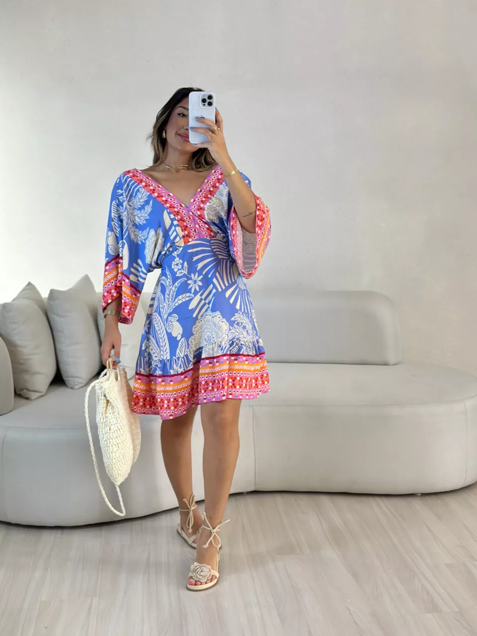 VESTIDO MILENA ESTAMPADO AZUL