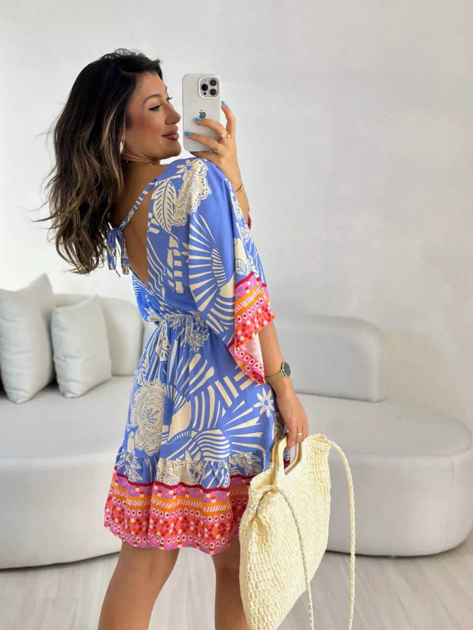 VESTIDO MILENA ESTAMPADO AZUL