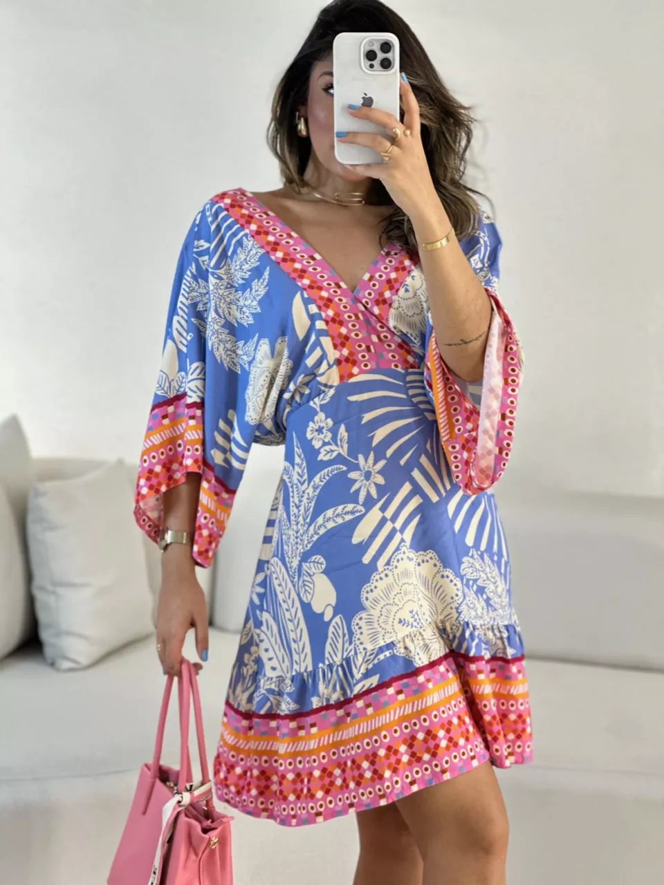 VESTIDO MILENA ESTAMPADO AZUL