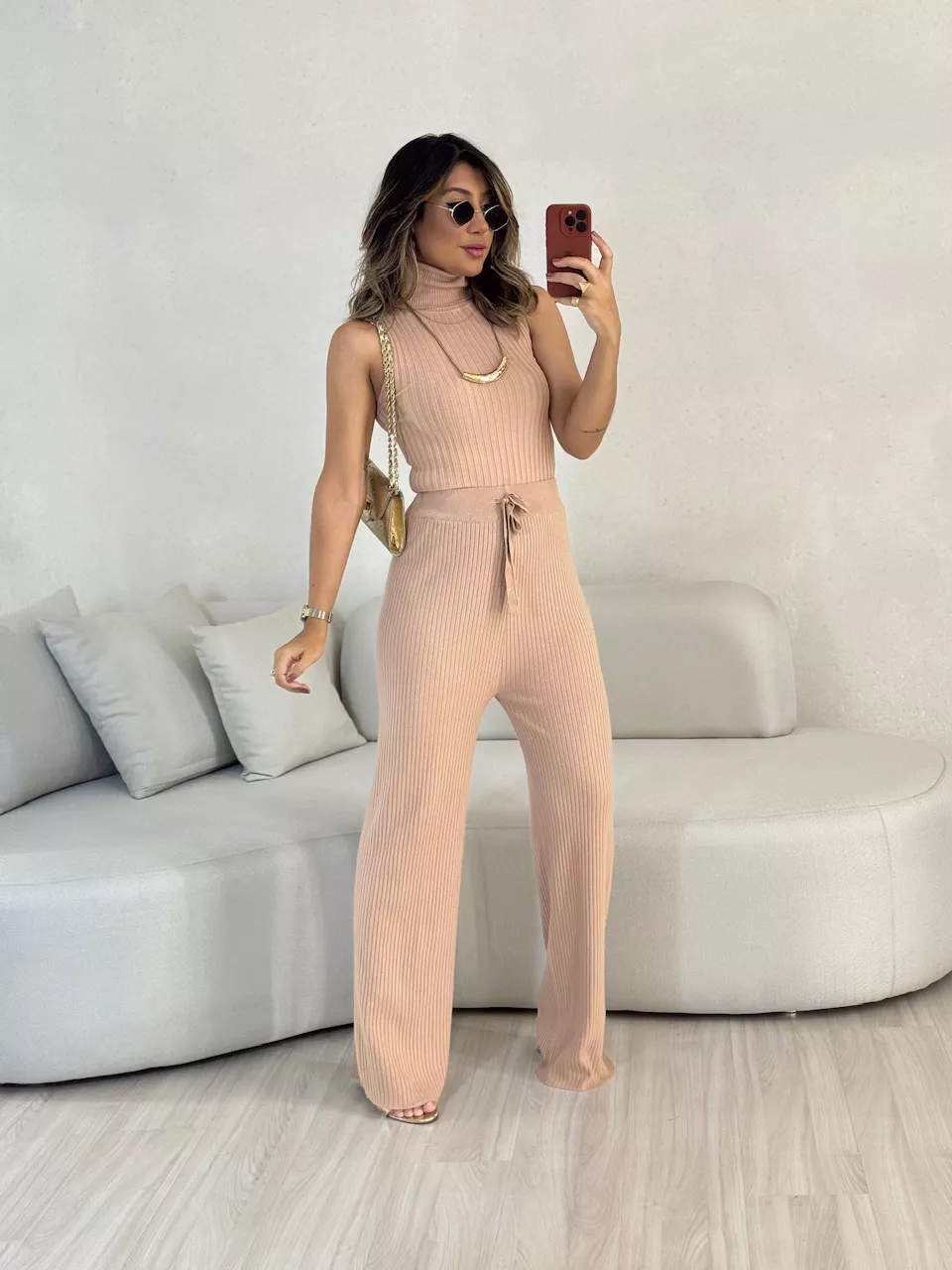 CALÇA ISADORA TRICOT NUDE