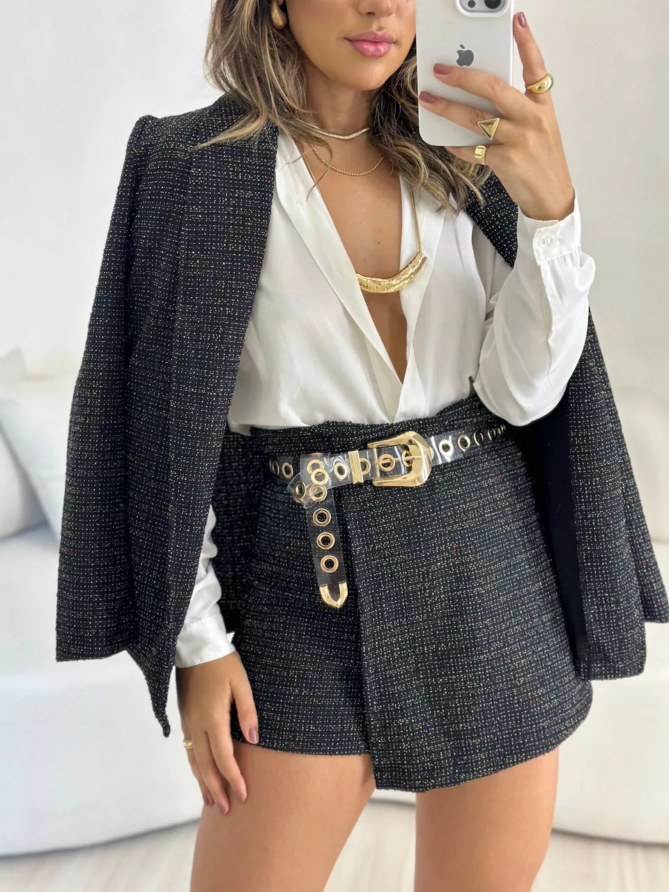 CONJUNTO MAISA BLAZER PRETO