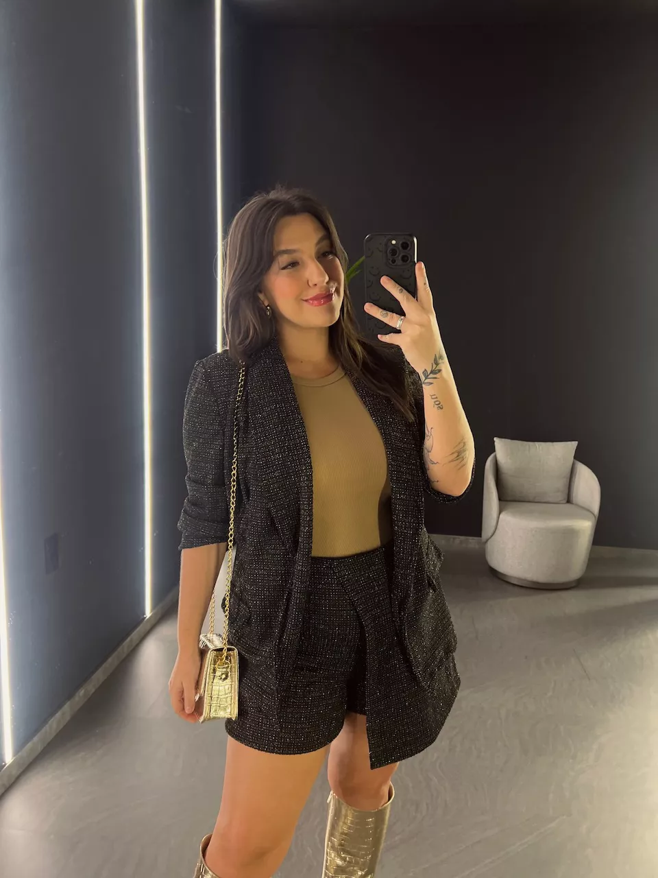 CONJUNTO MAISA BLAZER PRETO