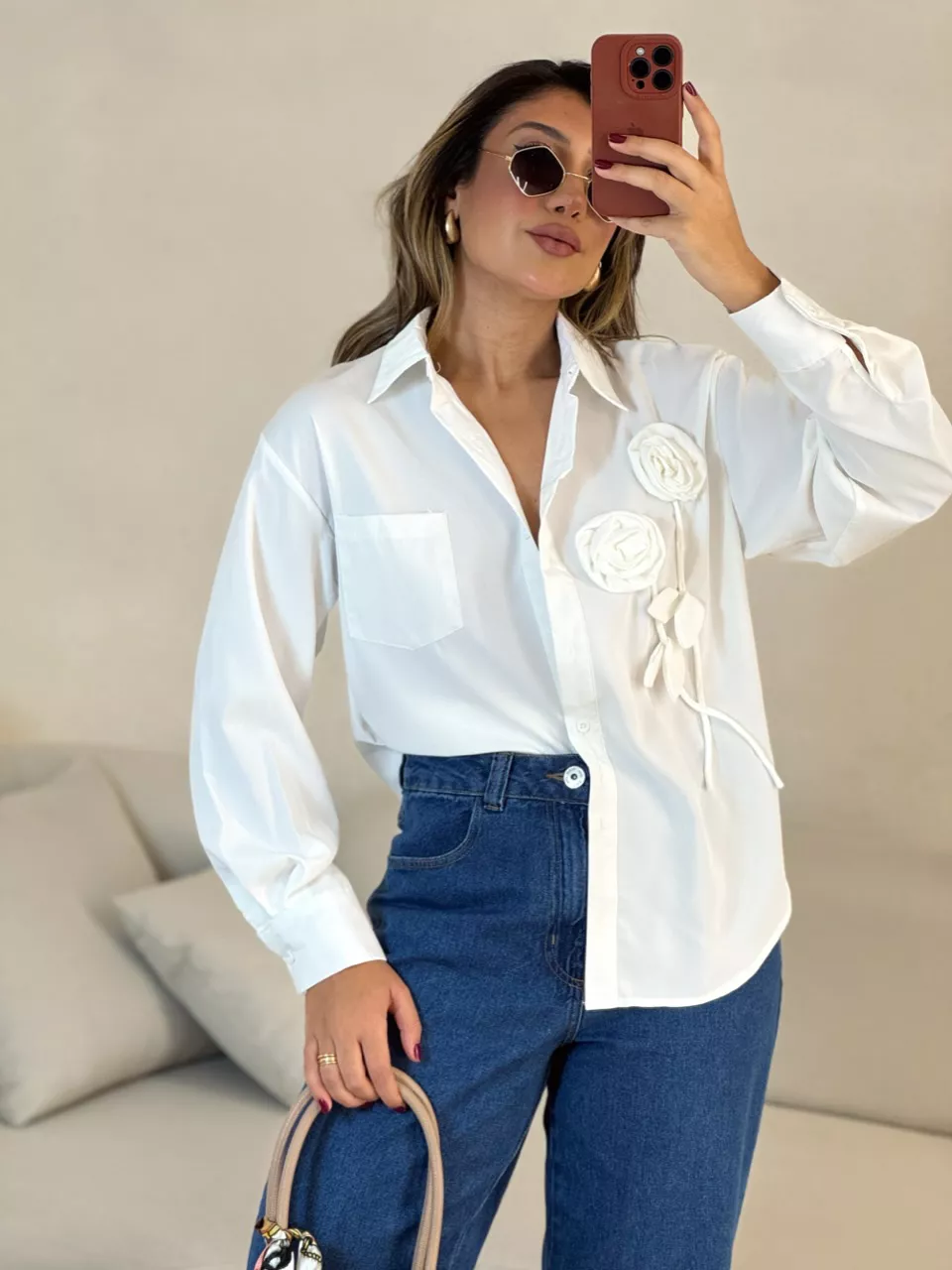 CAMISA ELOÁ FLOR OFF