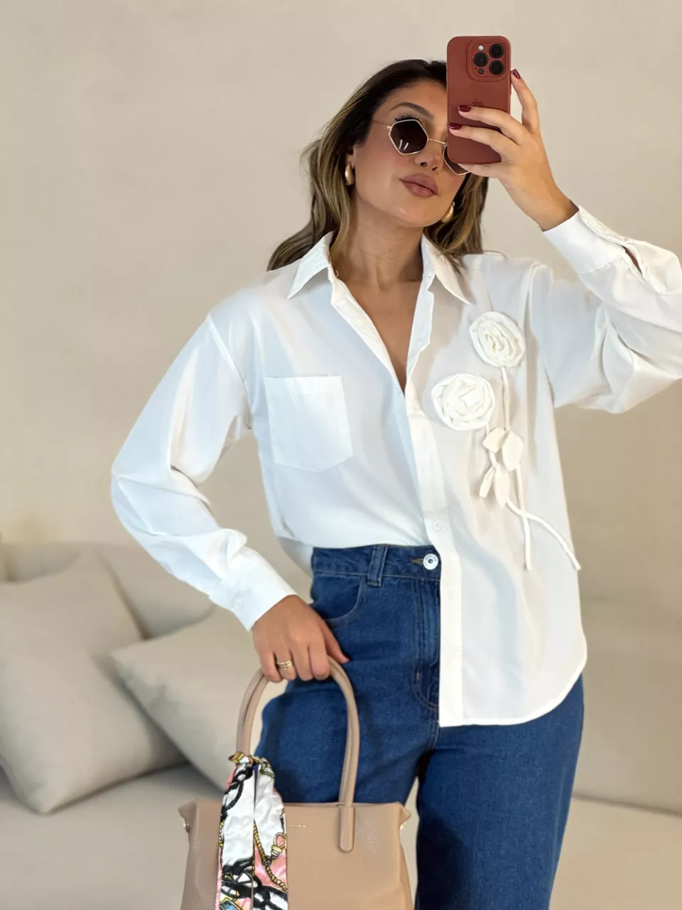 CAMISA ELOÁ FLOR OFF