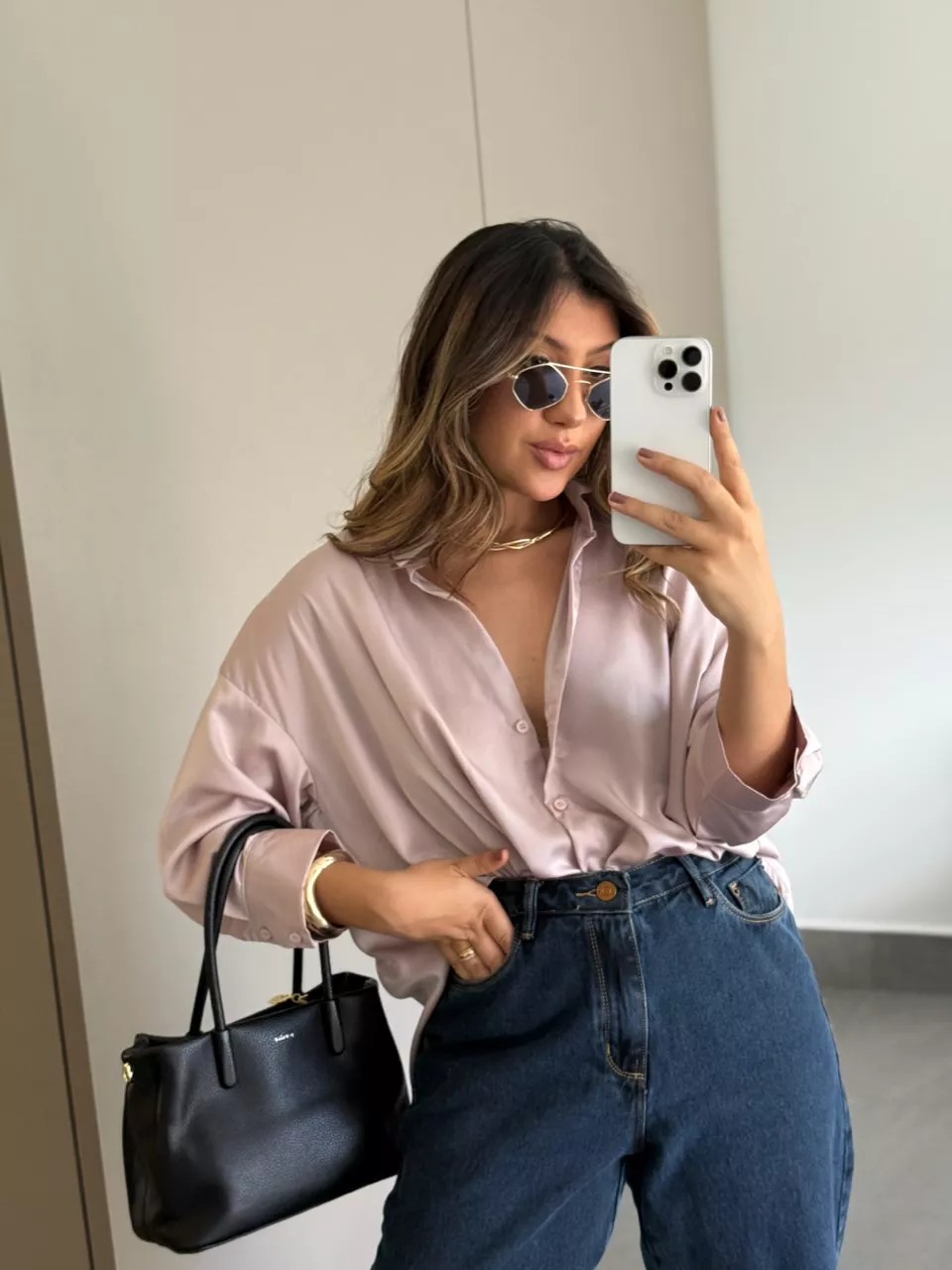 CAMISA FELICIA NÓ ROSÊ - 0066090025 - CAROLLA FERRARO