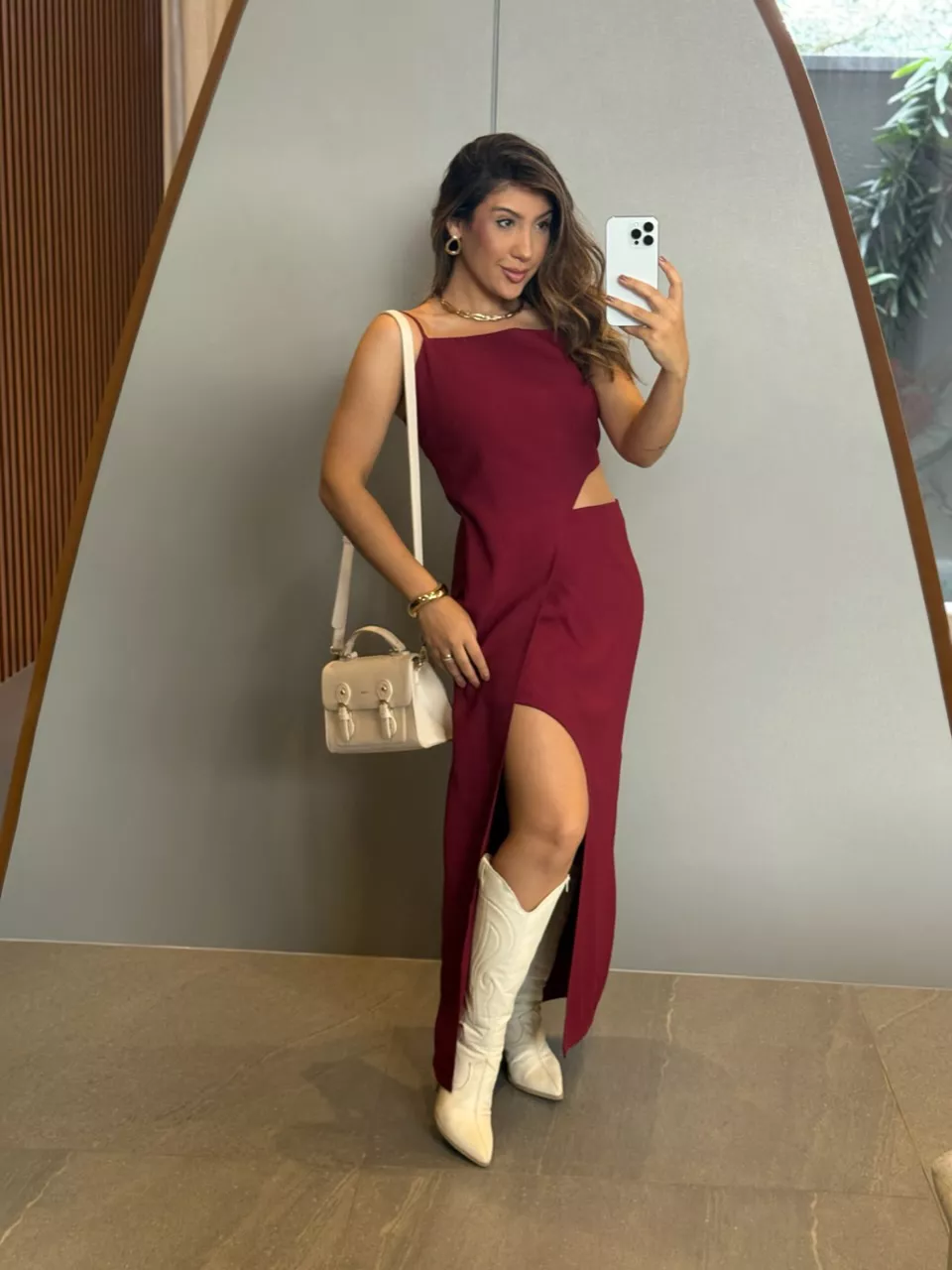 VESTIDO MARIA LUIZA ALÇA CHERRY RED - 0066150330 - CAROLLA FERRARO