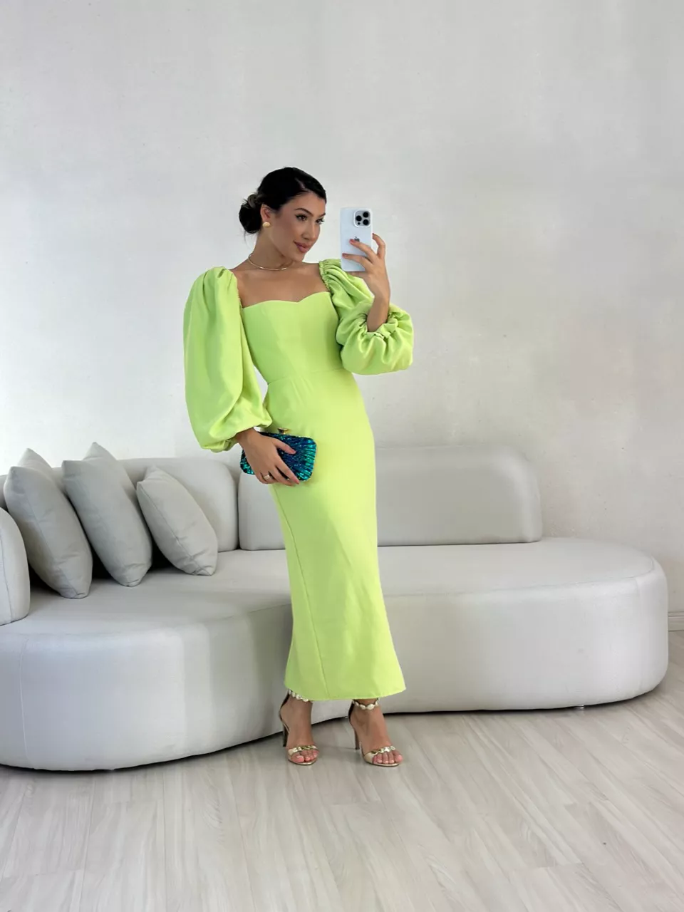 VESTIDO CF CHARLOTTE LIMA - 0056580116 - CAROLLA FERRARO